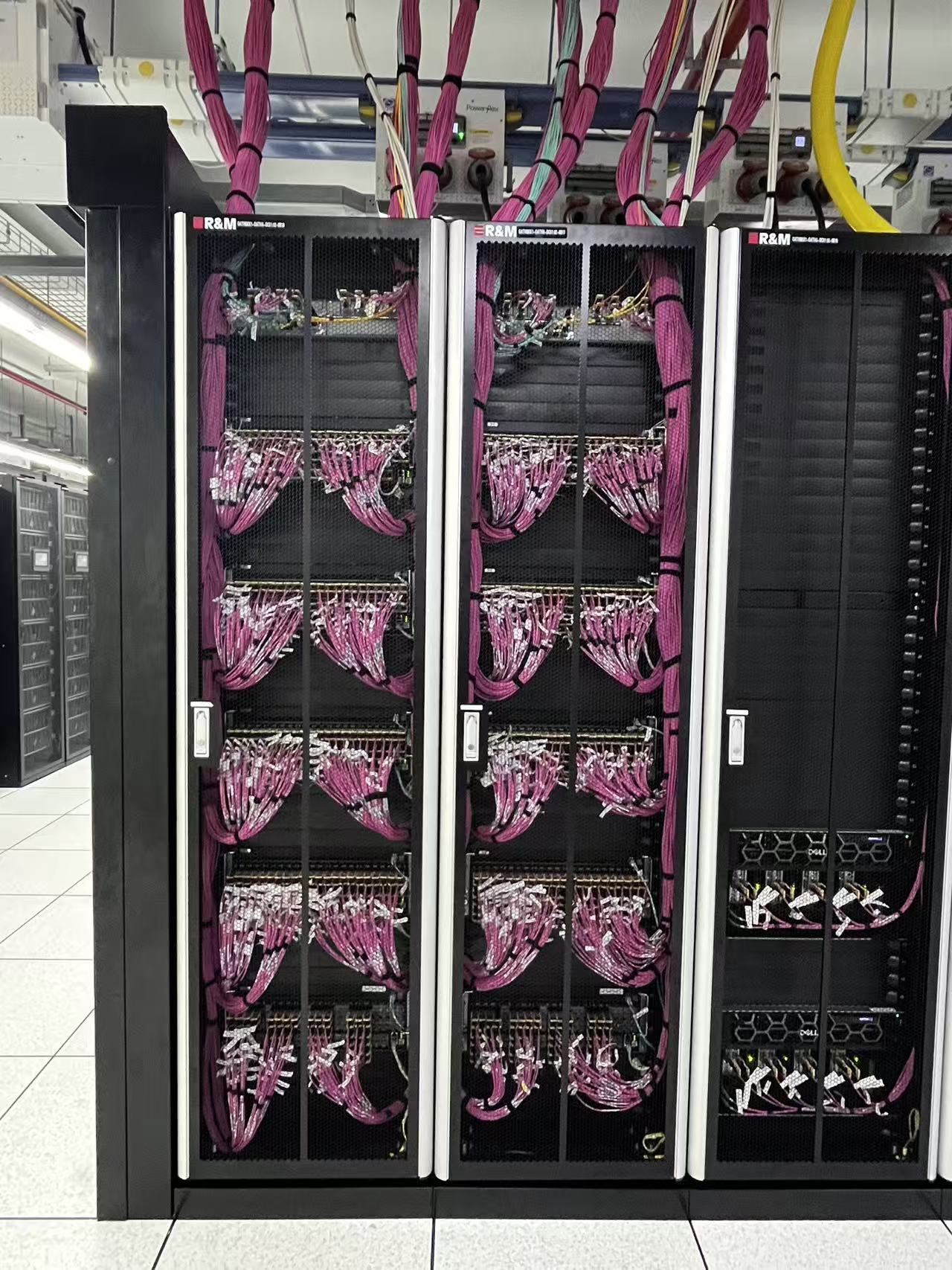 Data center racking and cabling process